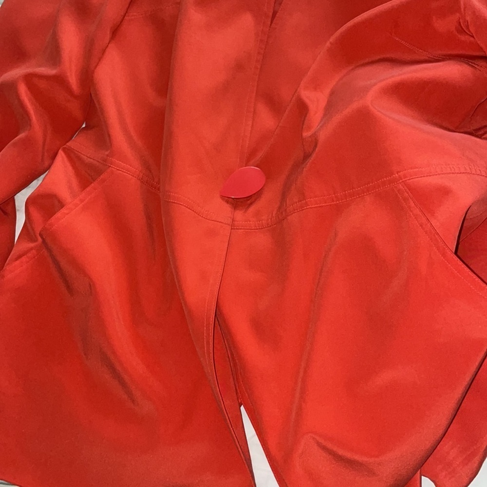 reflections by spiegel orange 2 two piece suit skirt and jacket has 2 pockets - Picture 2 of 7